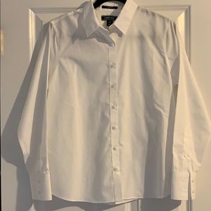 Lands End White Collared Shirt